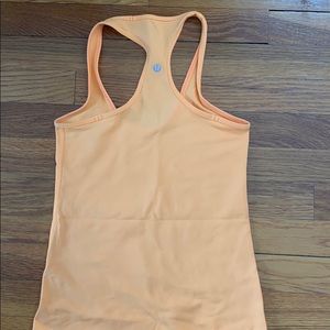 Orange Lululemon Spandex Racerback Tank